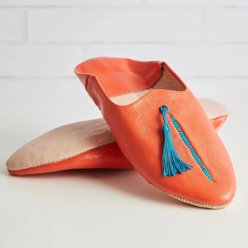 Moroccan leather slippers 2025
