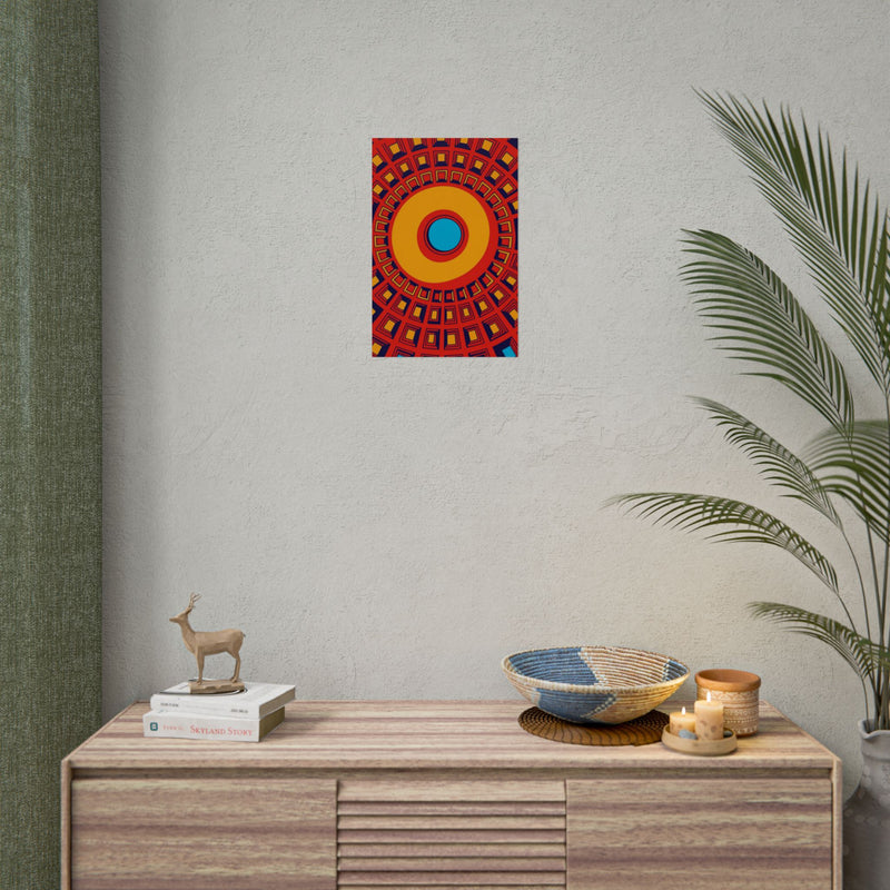 Eye of the Pantheon Modern Home, Gift for Art Lovers, Unique Decor, Colorful Prints
