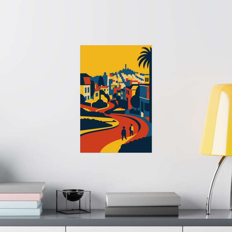 Vertical Poster - Lombardi Street Pop Art Design