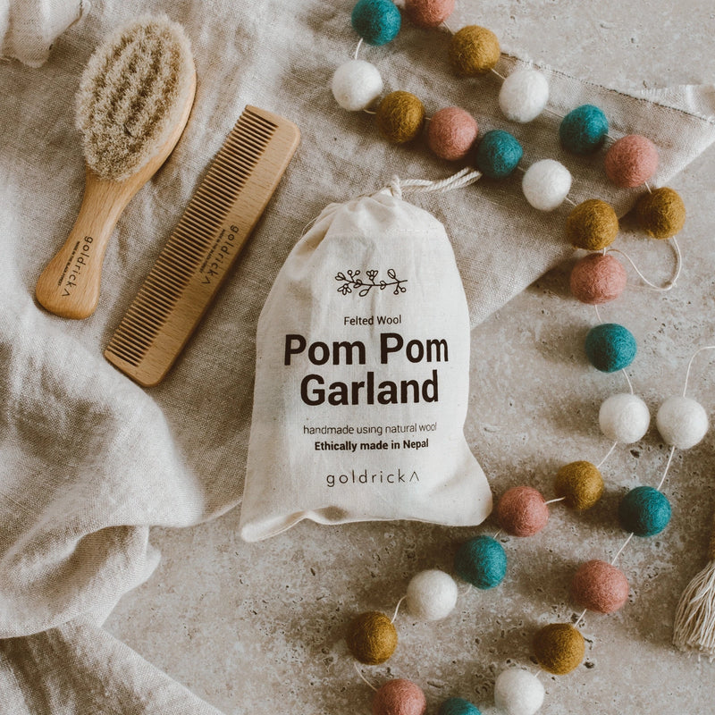Pom Pom Garland | Natural Wool