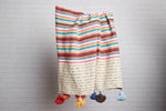 Moroccan Tassel Blanket - Multicolor
